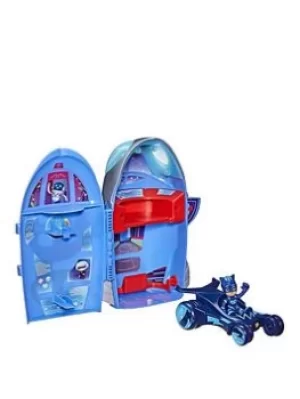 Pj Masks Pj Masks 2-In-1 Hq Playset, Headquarters And Rocket Pre-School Toy With Action Figure And Vehicle For Children Aged 3 And Up