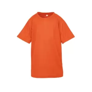 Spiro Chidlrens/Kids Impact Performance Aircool T-Shirt (7-8 Years) (Flo Orange)