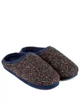 TOTES Knitted Mule Slipper - Navy Size M Men