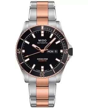 Mido Ocean Star 200 Black Dial Two Tone Steel Mens Watch M026.430.22.051.00 M026.430.22.051.00