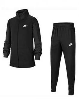 Boys, Nike Older Core Futura Poly Tracksuit - Black, Size XL, 13-15 Years