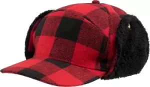 Brandit Lumberjack Winter Cap, black-red, black-red, Size One Size
