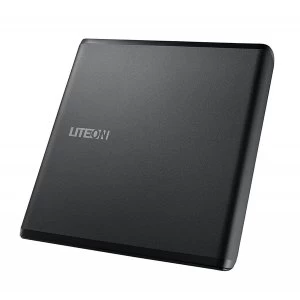 LiteOn ES1 Ultra-Slim Portable USB 2.0 DVD Writer Black
