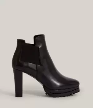 AllSaints Womens Sarris Leather Boots, Black, Size: UK 4/ US 7/ EU 37