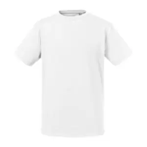 Russell Childrens/Kids Organic Short-Sleeved T-Shirt (11-12 Years) (White)
