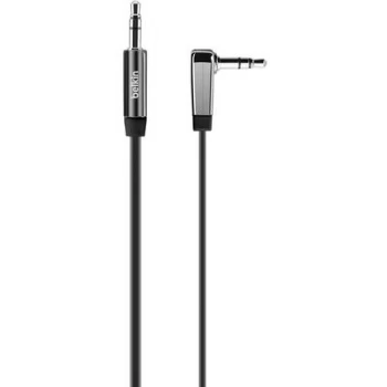 Belkin Mixit 3.5mm Flat Right Angle Aux Cable 0.9m In Black