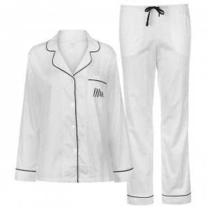Bedhead Bedhead Mrs Classic Long Sleeve Pyjama Set Ladies - 5997B Sld White