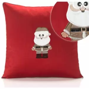 Alan Symonds - Claus Red Cushion Cover 18 Bed Sofa Accessory Unfilled Christmas - Red