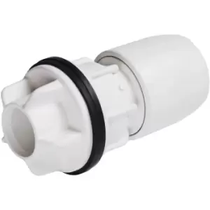 Hep2O Tank Connector 22mm x 3/4" in White Plastic