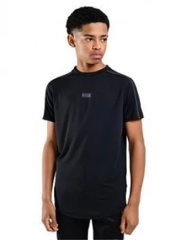 Boys, Rascal Latitude Piping Short Sleeve T-Shirt - Black, Size S, 9-10 Years