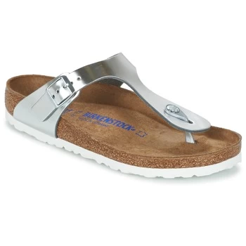 Birkenstock GIZEH SFB womens Flip flops / Sandals (Shoes) in Silver