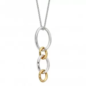 Large Curb Link Drop Gold Plated Pendant P4907