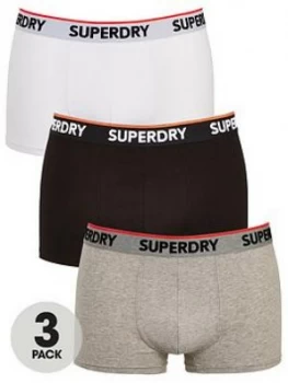 Superdry Classic Three Pack Trunk - Multi, White Multi, Size XL, Men