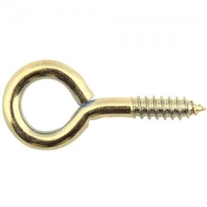 Select Hardware Screw Eyes Fine Electro Brass 30 Pack