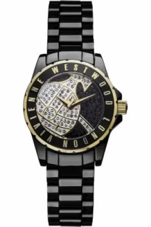 Ladies Vivienne Westwood Sloane Showpiece Ceramic Watch VV088SGDBK