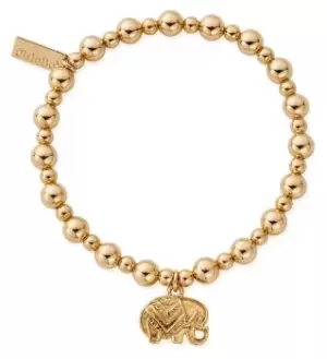 ChloBo GBMSB4024 Mini Small Ball Elephant Bracelet Gold Jewellery