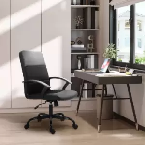 Vinsetto PVC Leather and Mesh Panel Office Chair with Swivel Seat, black