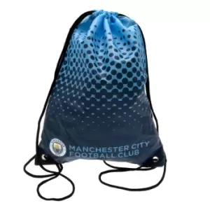 Manchester City FC Fade Design Drawstring Gym Bag (44 x 33cm) (Blue/Black)