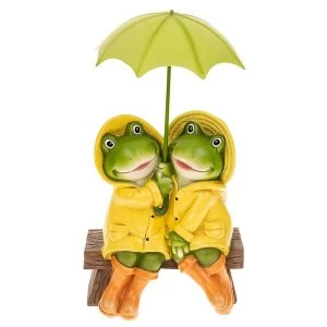 Puddle Frog Sitting Couple Ornament