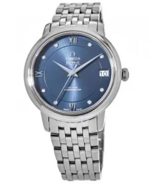 Omega De Ville Prestige Co-Axial 32.7mm Blue Diamond Dial Automatic Steel Womens Watch 424.10.33.20.53.001 424.10.33.20.53.001