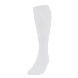 Precision Plain Football Socks White UK Size 3-6