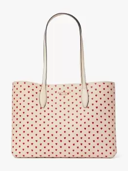 All Day Hearts Large Tote - Milk Glass Multi - One Size