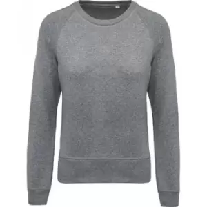 Kariban Womens/Ladies Organic Raglan Sweatshirt (L) (Grey Heather)