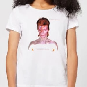 David Bowie Aladdin Sane Cover Womens T-Shirt - White - XXL