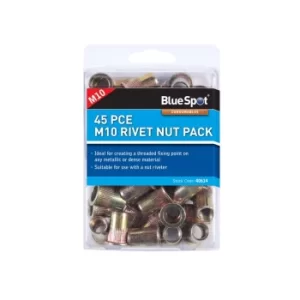 45 Piece M10 Rivet Nut Pack
