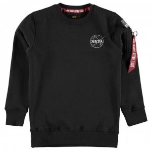 Alpha Industries NASA Badge Crew Neck Sweater - Black