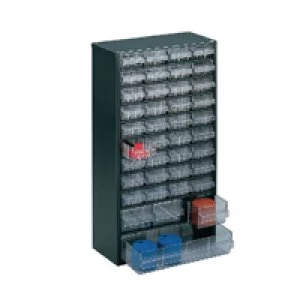 Slingsby Clear 40 Drawer System Dark Grey Storage Cabinet 324171