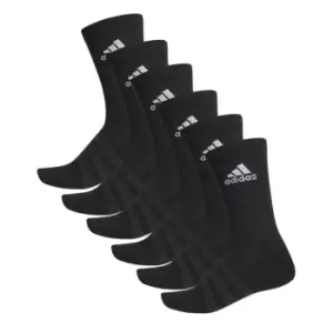 adidas Crew Socks 6 Pack Mens - Black