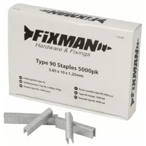 Fixman - Type 90 Staples 5000pk - 5.80 x 10 x 1.25mm