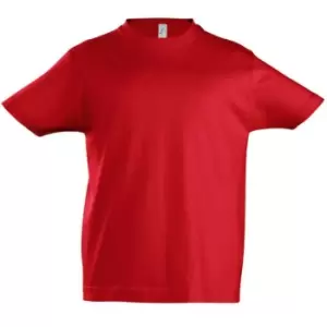 SOLS Kids Unisex Imperial Heavy Cotton Short Sleeve T-Shirt (10yrs) (Red)