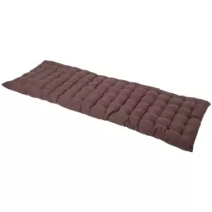 Chocolate Brown Bench Cushion, Three Seater - Homescapes