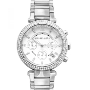 Parker Silver Dial Stainless Steel Chronograph Ladies Watch 39 mm