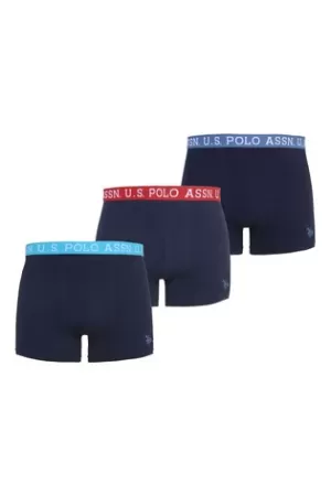 U.S. Polo Assn. Boys 3 Pack Boxer Set - Navy, Size Age: 14-15 Years
