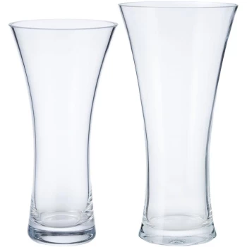Hotel Collection Flare clear vase 30cm - Clear