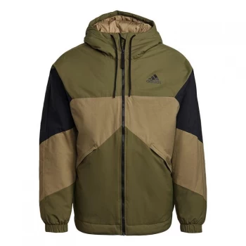 adidas Back to Sport Insulated Hooded Jacket Mens - Focus Olive