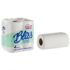 Bliss Kitchen Towel White 4 Pack