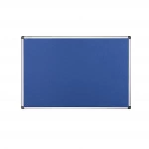 Bi-Office Maya Blue Felt Noticeboard Alu Frame 60x45cm DD 45263BS