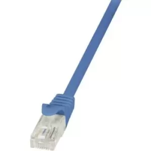 LogiLink CP2066U RJ45 Network cable, patch cable CAT 6 U/UTP 3m Blue incl. detent
