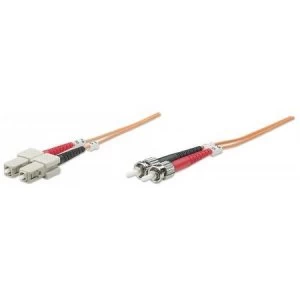 Intellinet Fibre Optic Patch Cable Duplex Multimode ST/SC 62.5/125 m OM1 20m LSZH Orange Fiber Lifetime Warranty