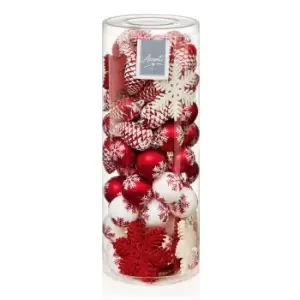 Premier 84 Piece Red and White Christmas Tree Decorations