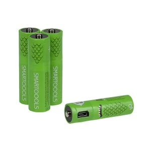 UNI-COM USB Rechargeable AA Ni-MH Batteries 4 Pack inc Micro USB Cable 1000mAh