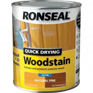 Ronseal Quick Dry Satin Woodstain Natural Pine 750ml