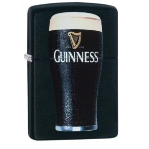 Zippo Guinness Pint Black Matte Finish Windproof Lighter