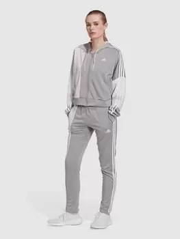 adidas Bold Block Tracksuit, Medium Grey Heather Size M Women