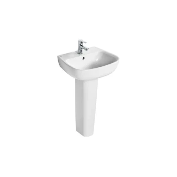 Studio Echo 1 tap hole full pedestal basin 500mm - White - Ideal Standard