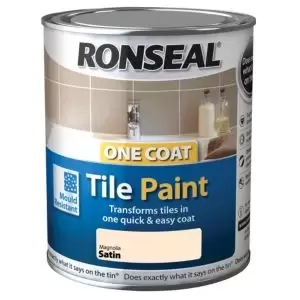 Ronseal Magnolia Satin Tile Paint 0.75L